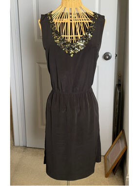 Women's Gap Black Sequin Embellished Mini Dress Size M #0083
